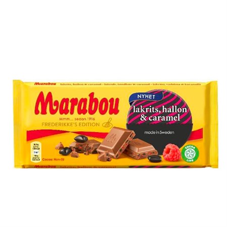 Marabou Licorice, Raspberry and Caramel 185g