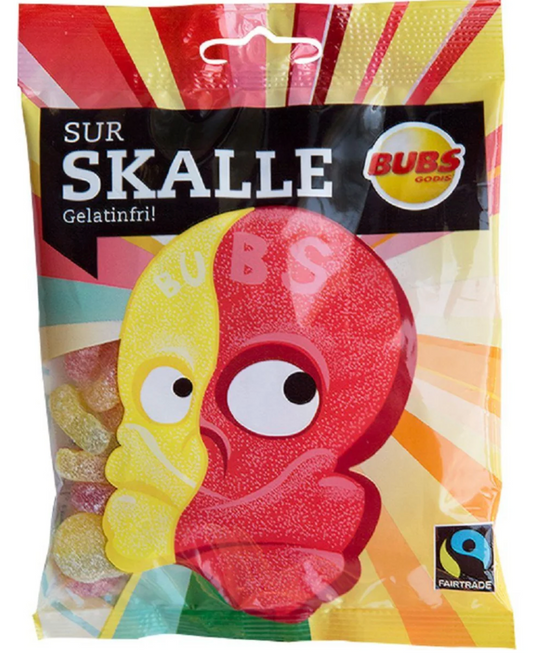 BUBS Sour Skulls Candy Bag 90g