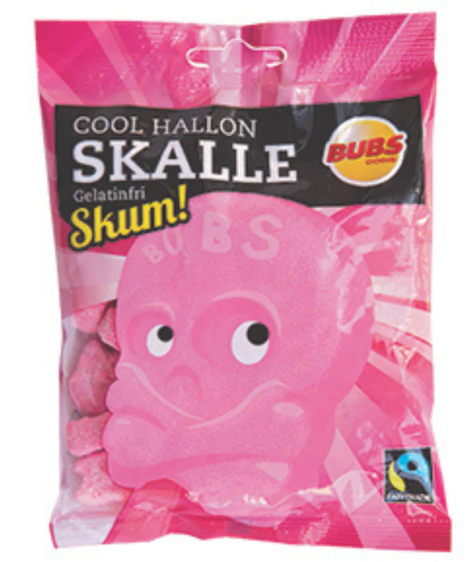 BUBS Raspberry Skulls Candy Bag 90g